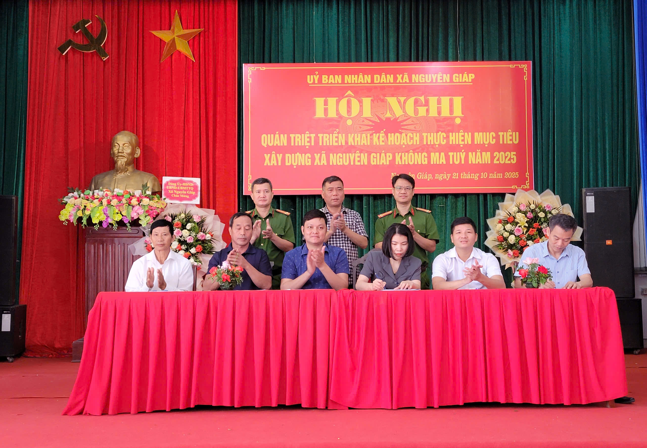 Triển khai thực hiện xây dựng xã Nguyên Giáp không có ma tuý năm 2025.